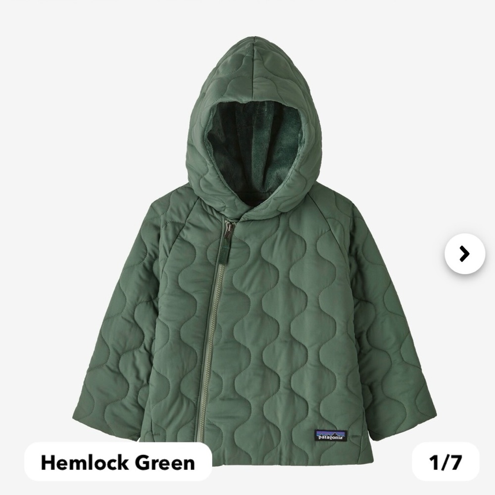 Patagonia baby toddler quilted jacket 12-18 mo